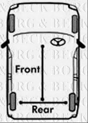 BORG & BECK bkb1174 -  Трос, стояночная тормозная система